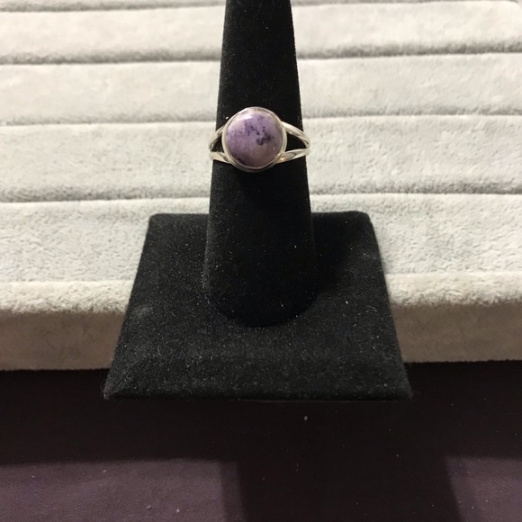 New Sterling Silver Purple Utah Tiffany Stone Ring Size 7.75-8 Crystal Gemstone - Picture 14 of 16